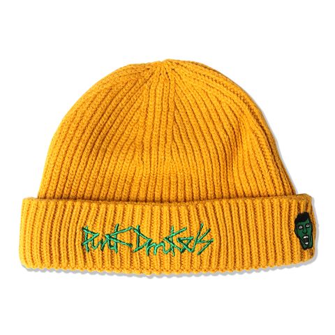 ペンで描いた様なロゴのニットCAP