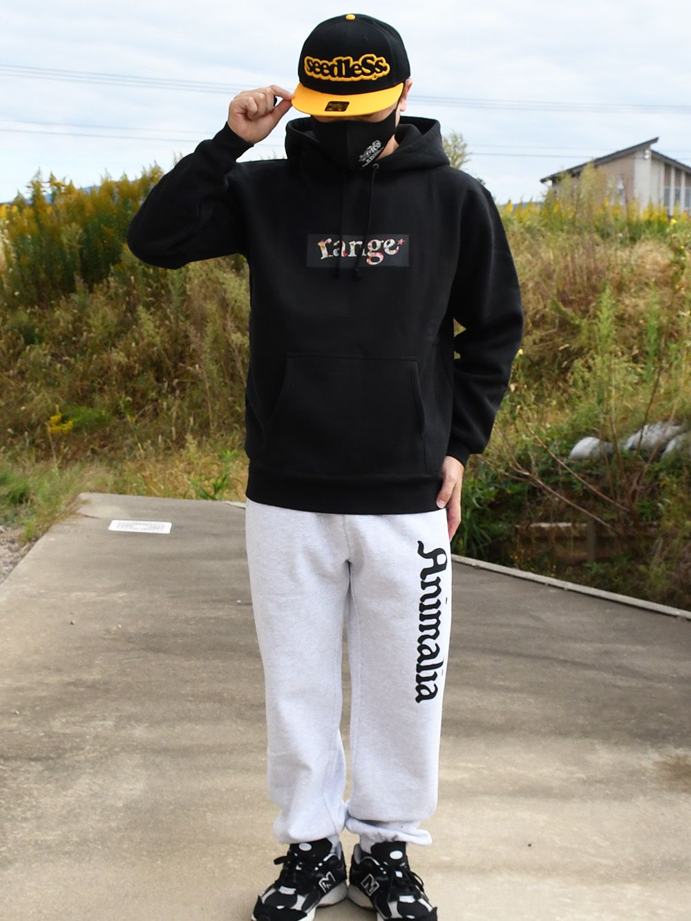 rg heart fly box logo hoody