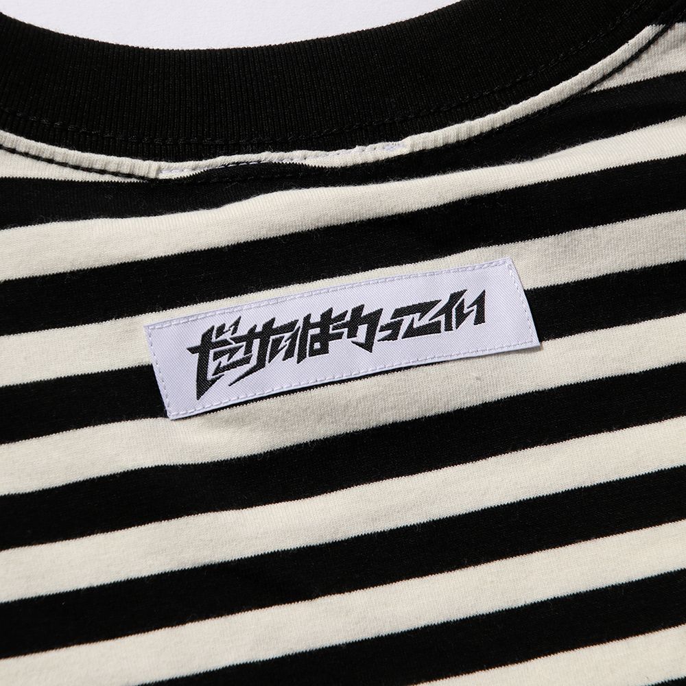 鮫人刺繍ボーダーTEE