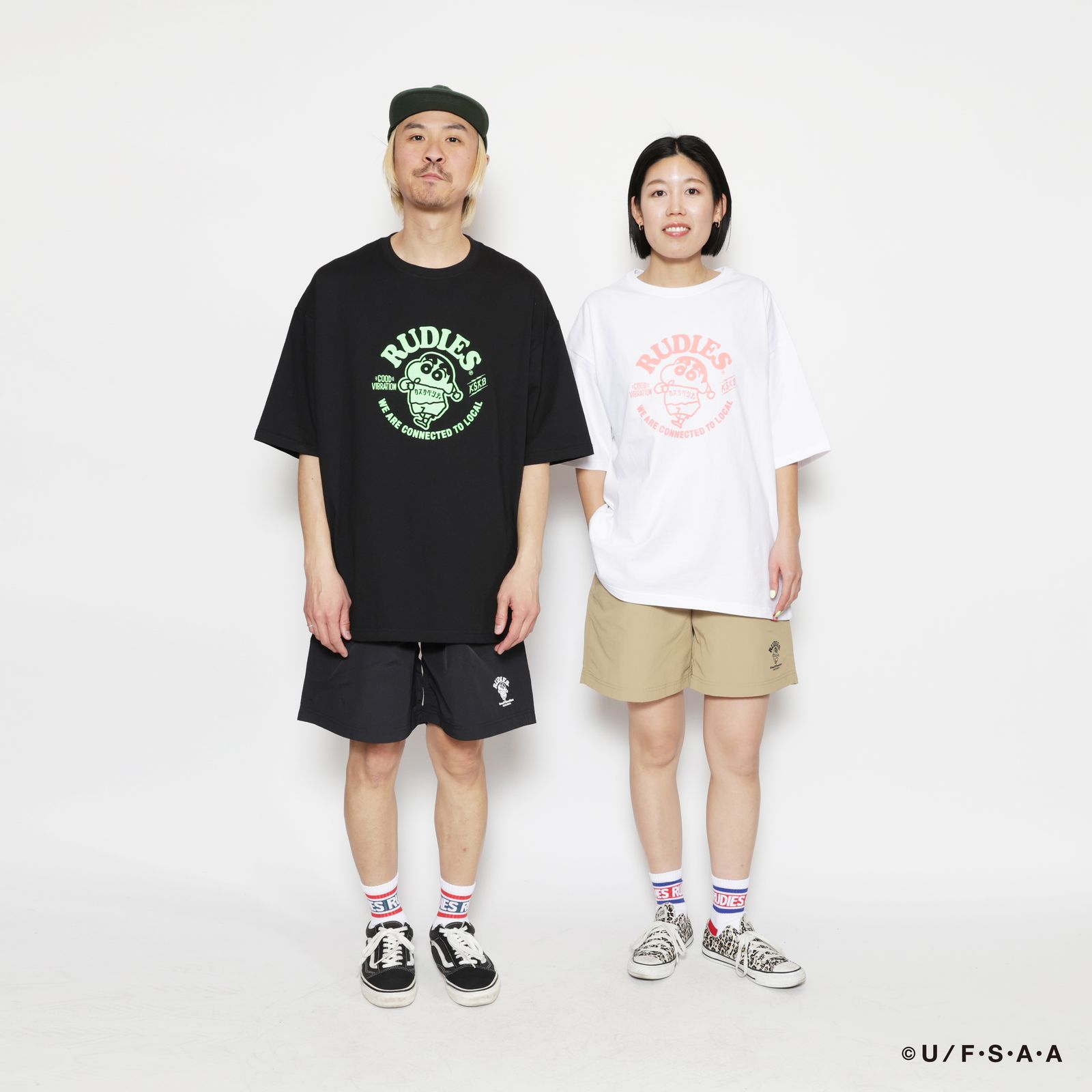 RUDIE'SxCRAYON SHINCHAN CIRCLEMOSH BIGSILHOUETTE TEE