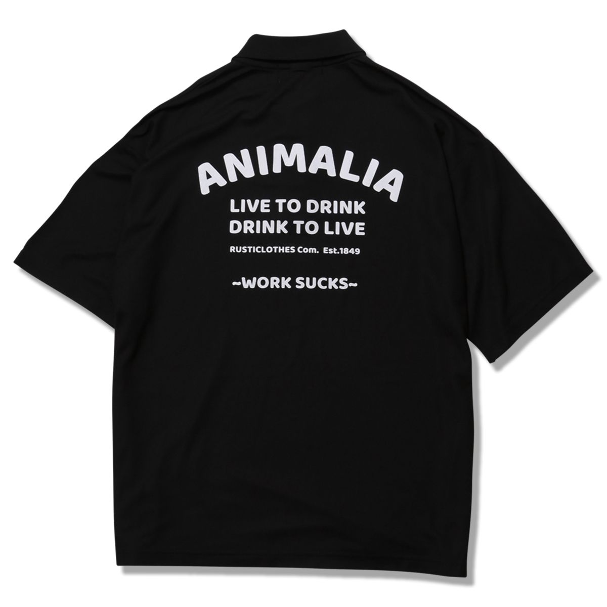 BIG SILHOUETTE POLO SHIRTS -WORK SUCKS-