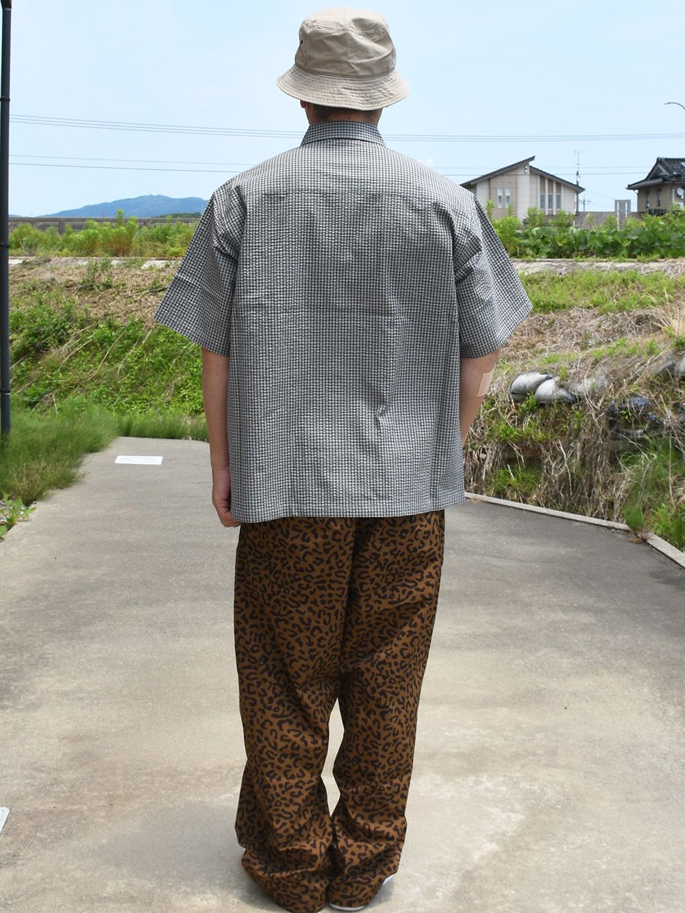 WINGED MONSTER SEERSUCKER CHECK SS-SHIRTS