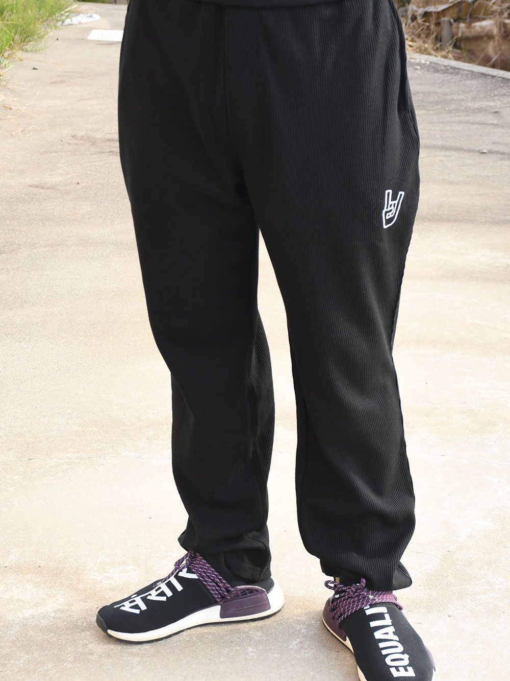 sd waffle relax pants