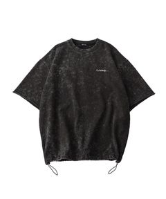 Washed sweat drawstring tee