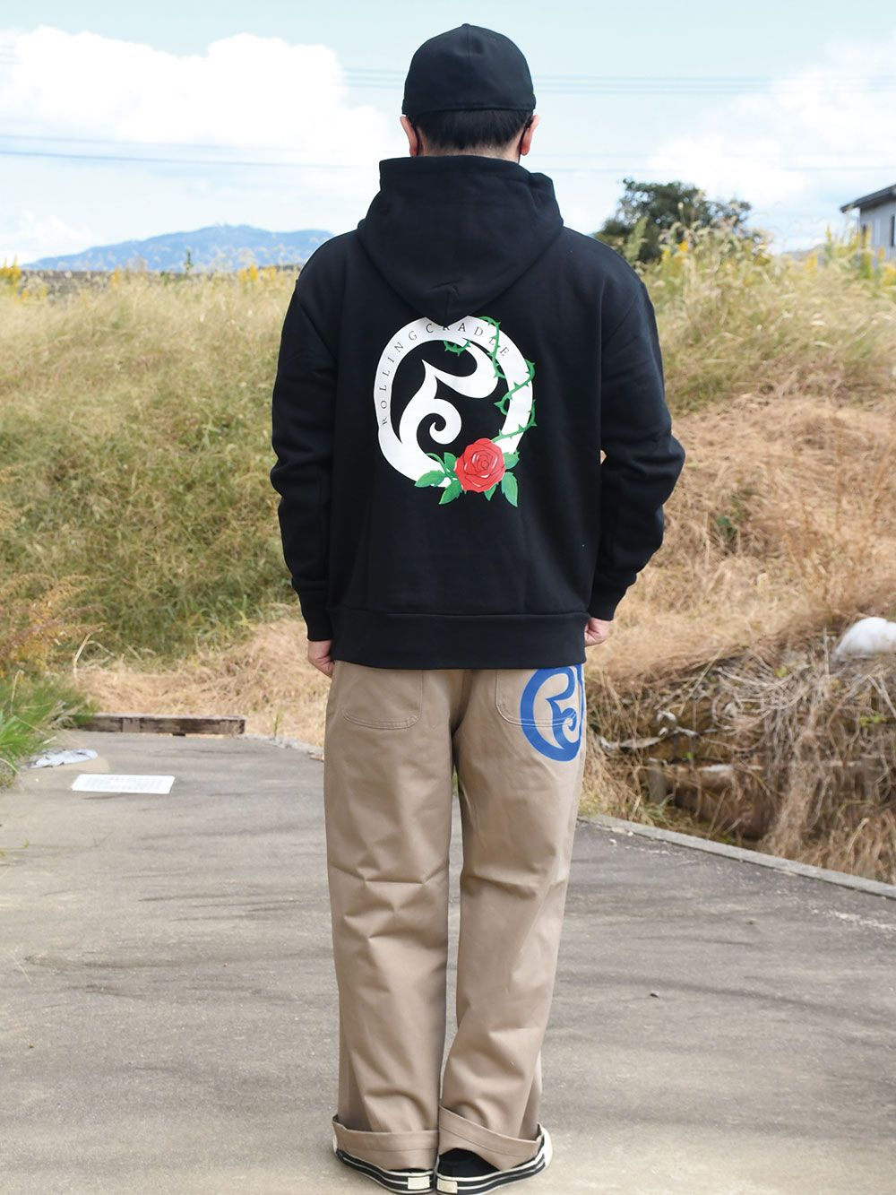 LOGO ROSE-HOODIE