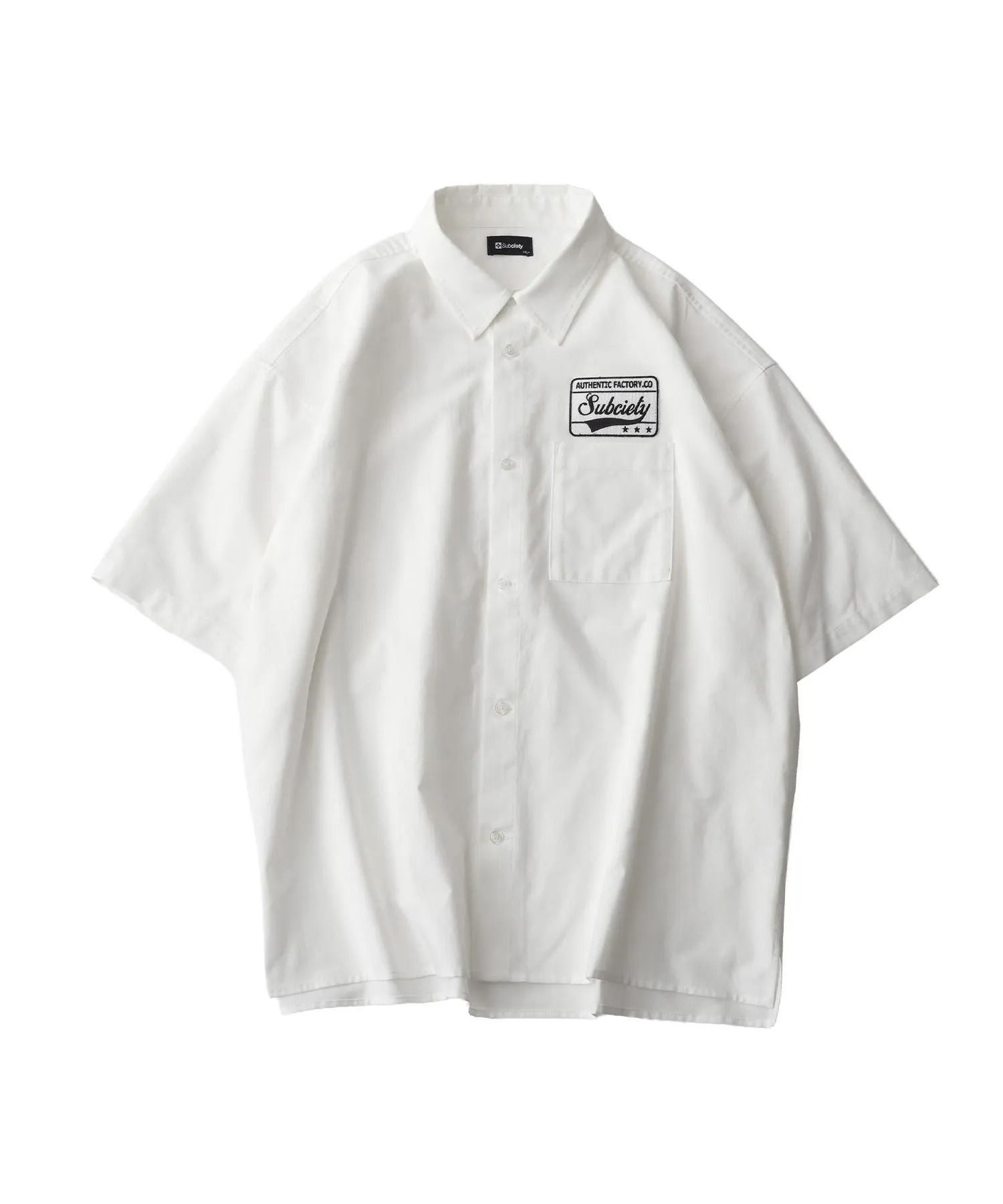 Square tail patch shirt