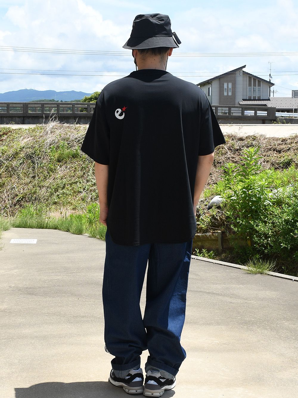 rg pin tuck denim pants