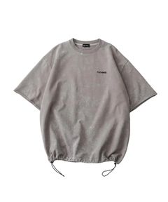 Washed sweat drawstring tee