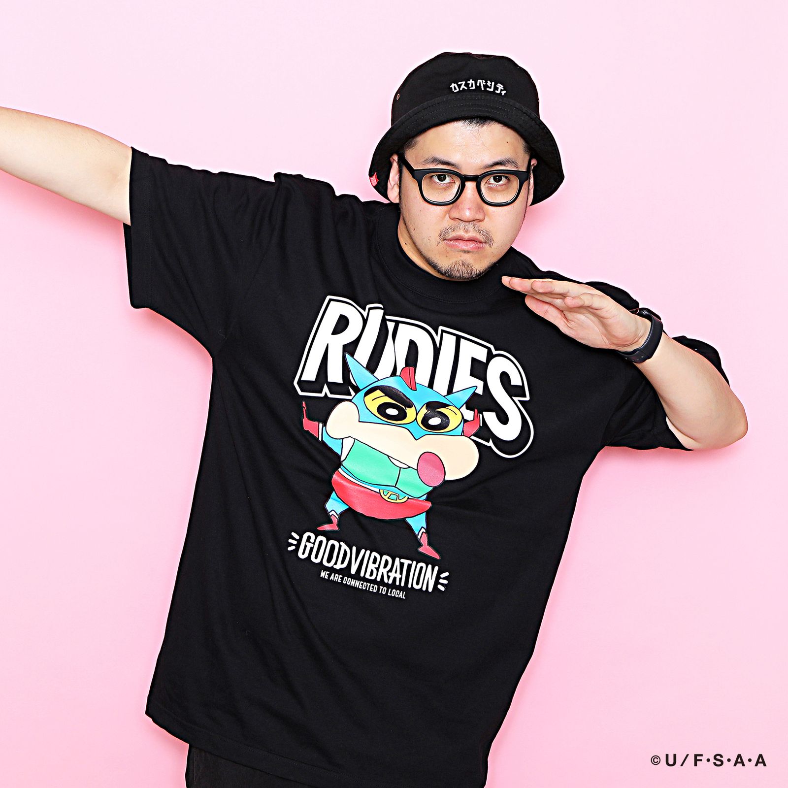 RUDIE'S x CRAYON SHINCHAN ACTIONKAMEN-T