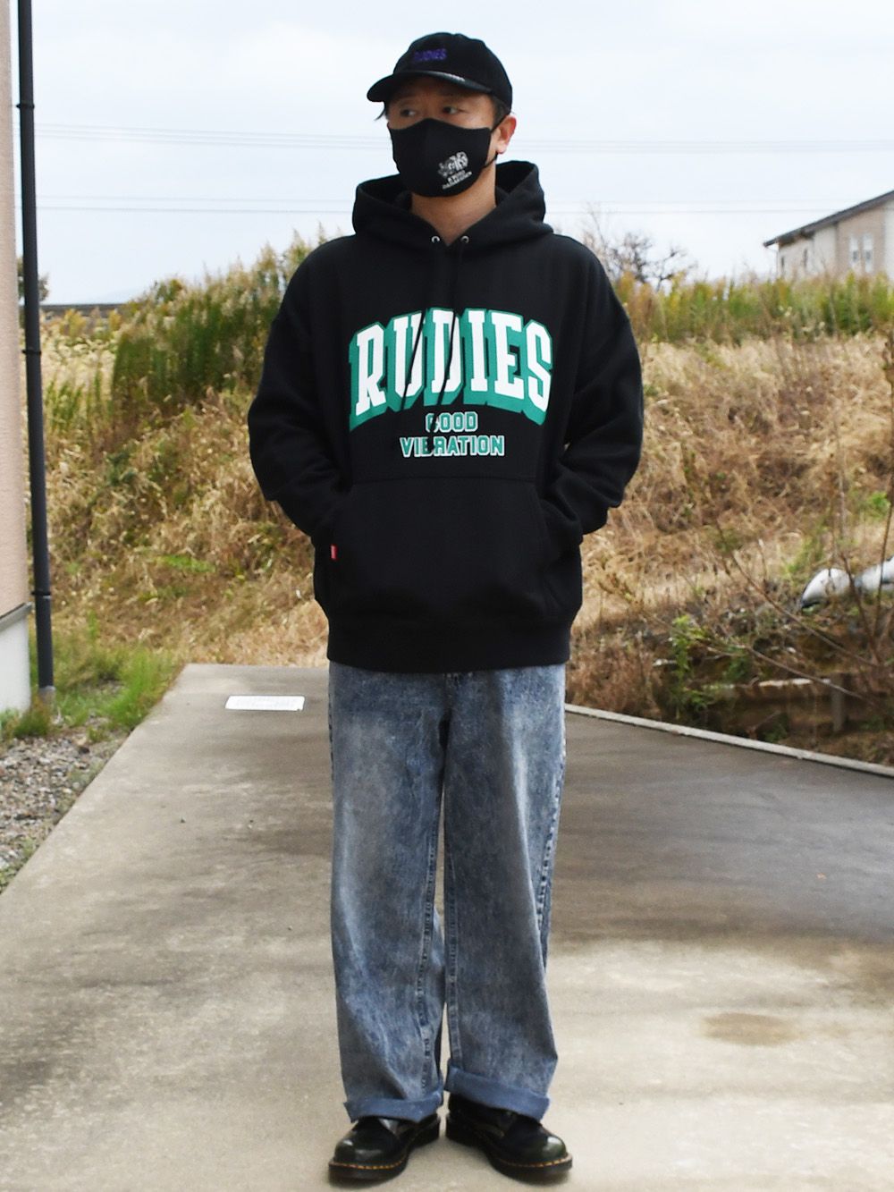 BLOCK COLLEGE BIGSILHOUETTE HOOD-SWEAT