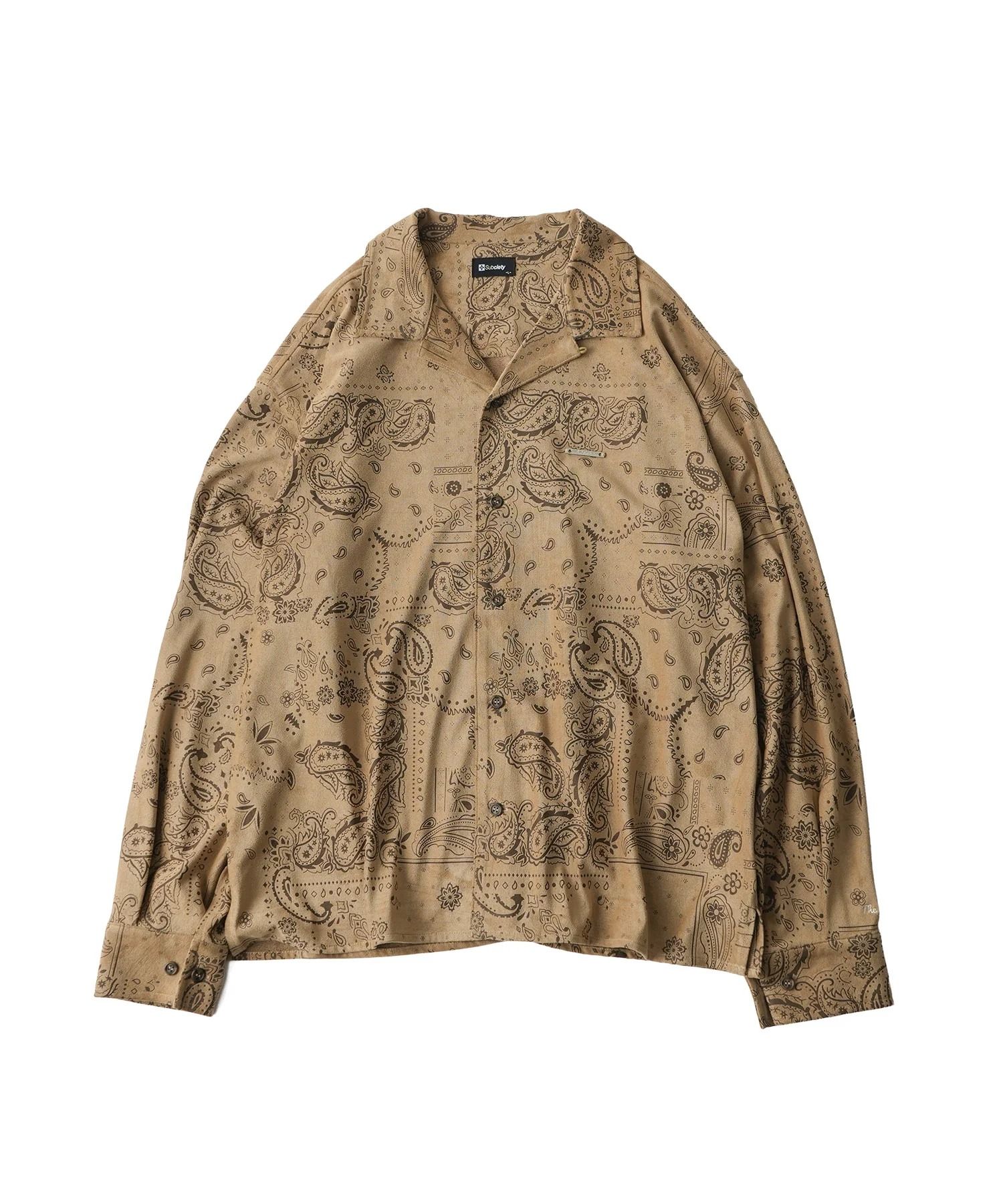 Faux suede bandanna shirt