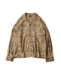 Faux suede bandanna shirt