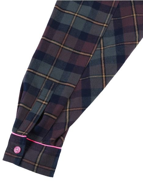 SPLIT PLAID-SHIRT