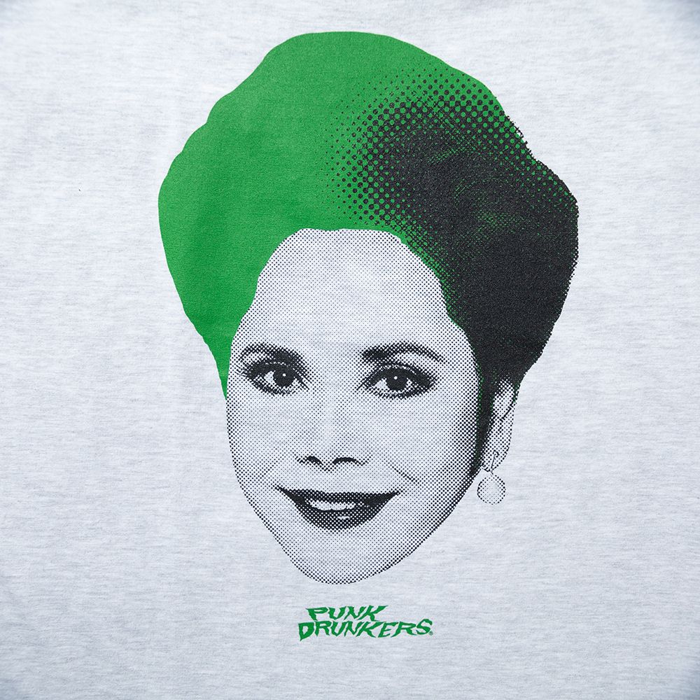 パンクドランカーズ x デヴィ・スカルノ カラフルヘアー夫人TEE 白S PUNK DRUNKERS - ［PDSxデヴィ・スカルノ］ カラフルヘアー夫人