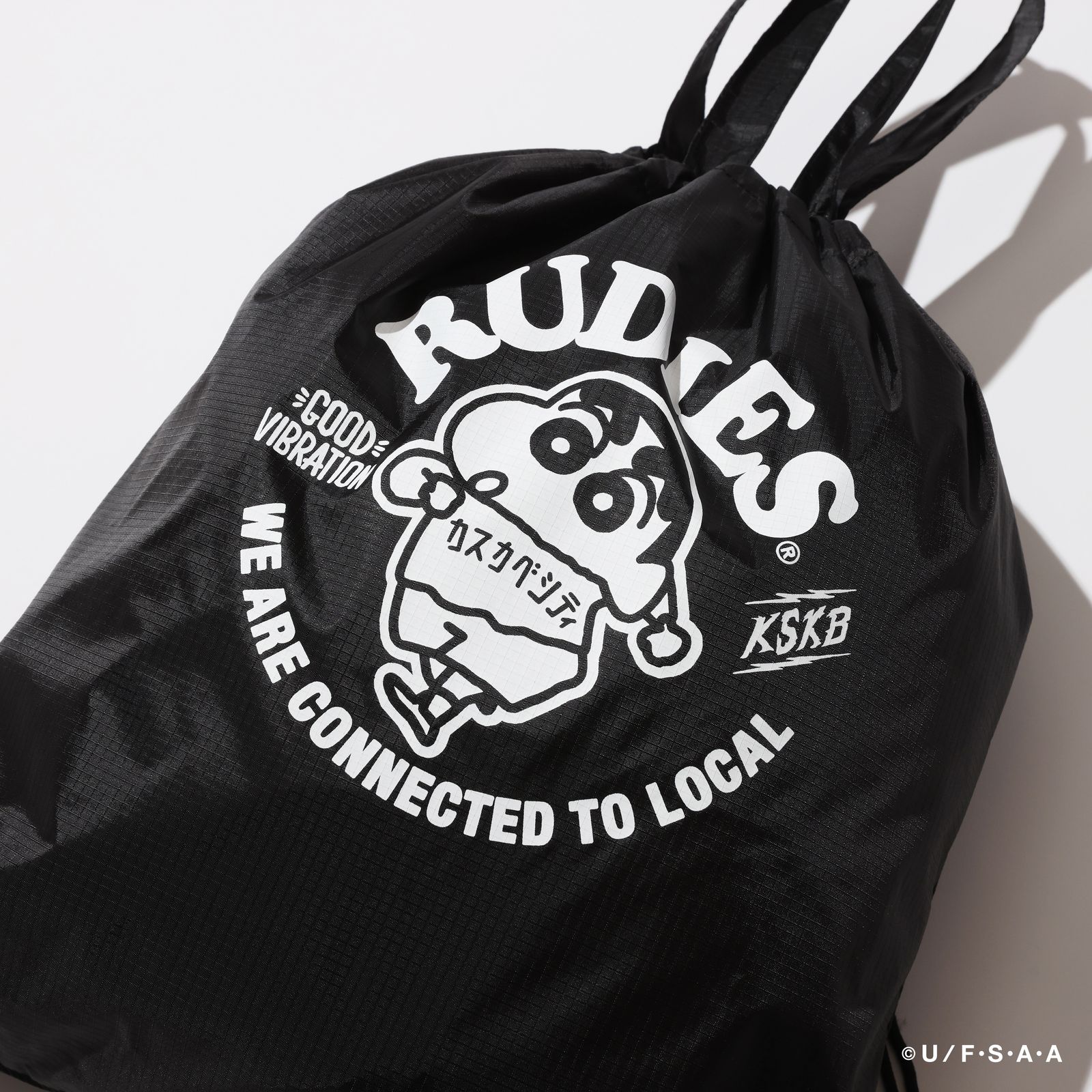 RUDIE'SxCRAYON SHINCHAN CIRCLEMOSH GYMSACK
