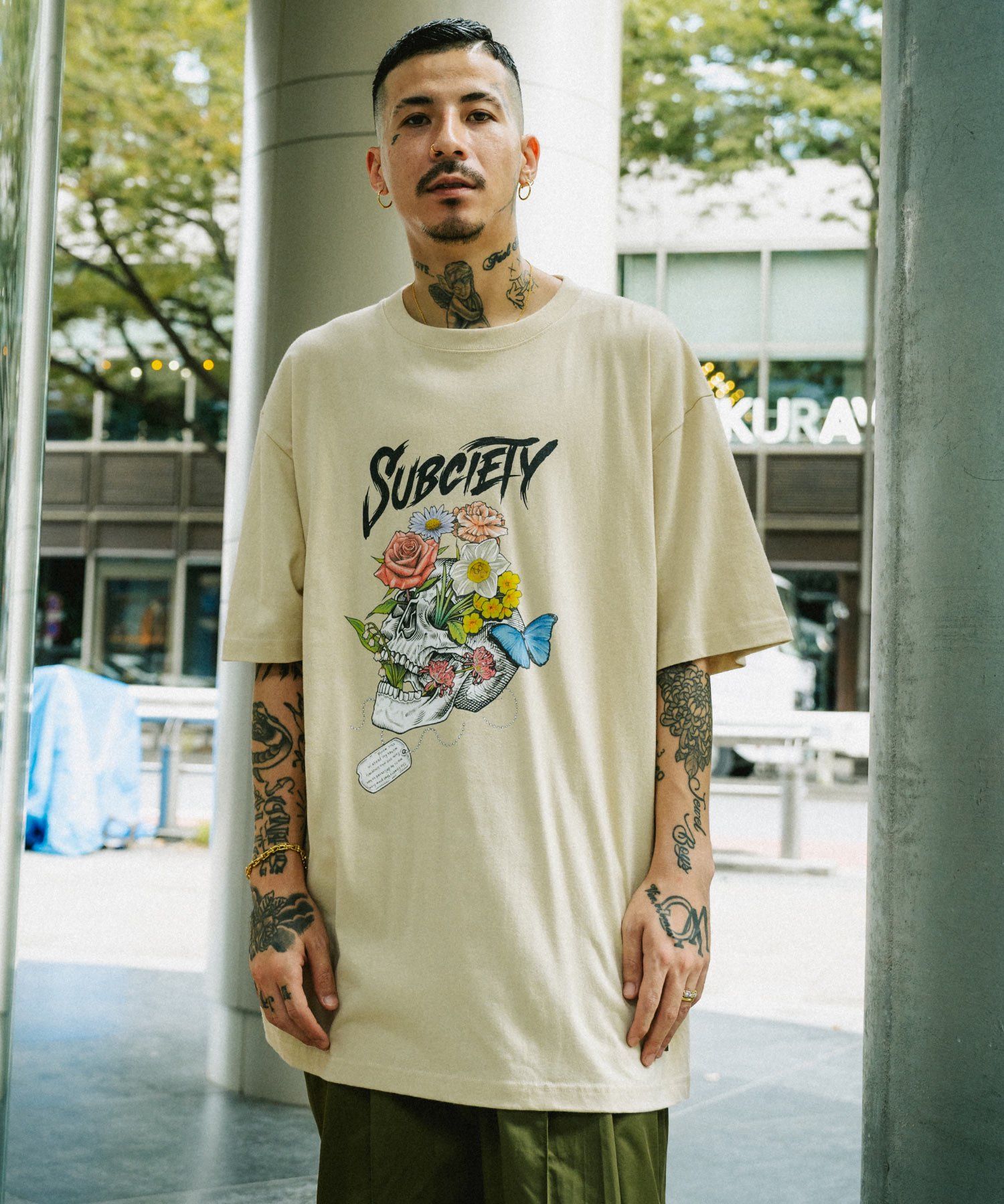 SUBCIETY - SKULL FLOWER-TEE | DOLL