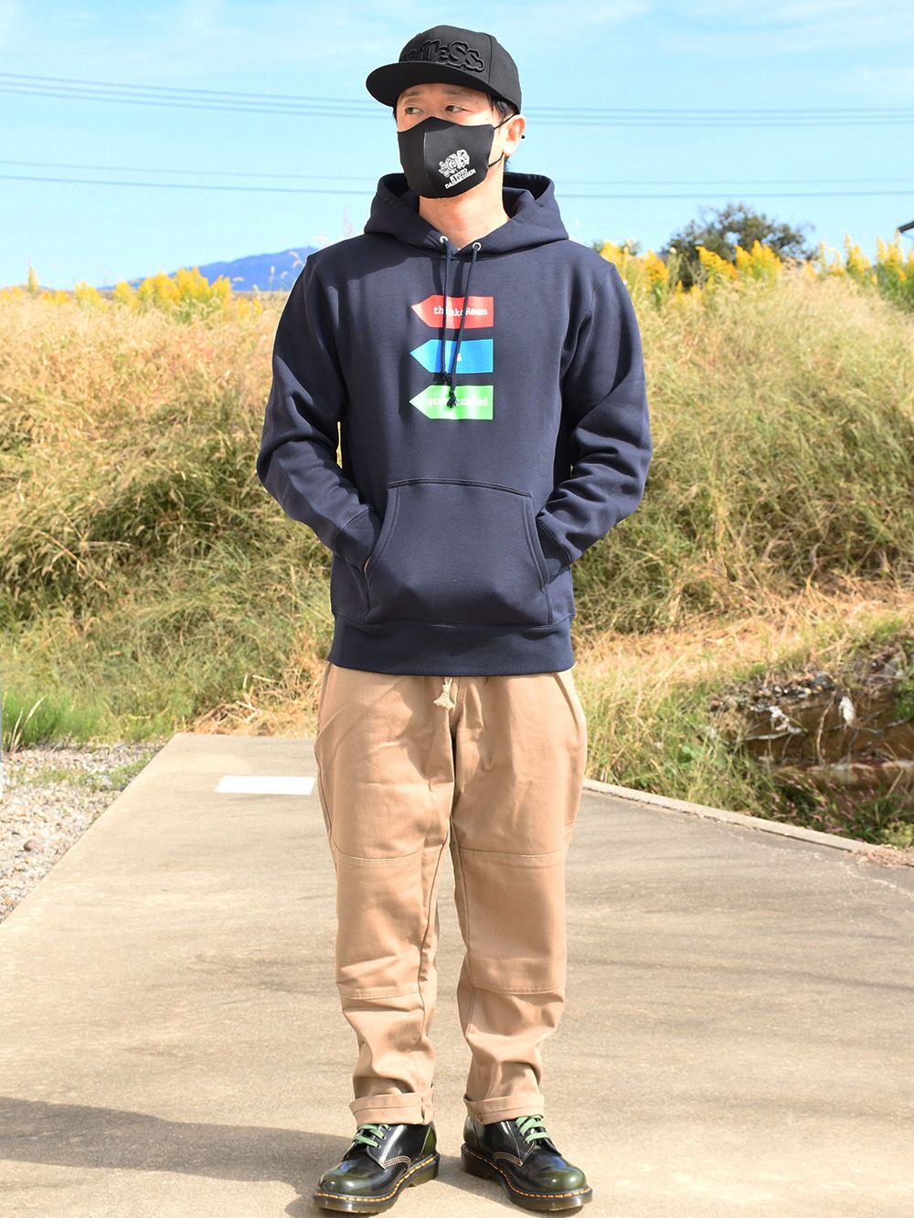 3 colors tag hoody
