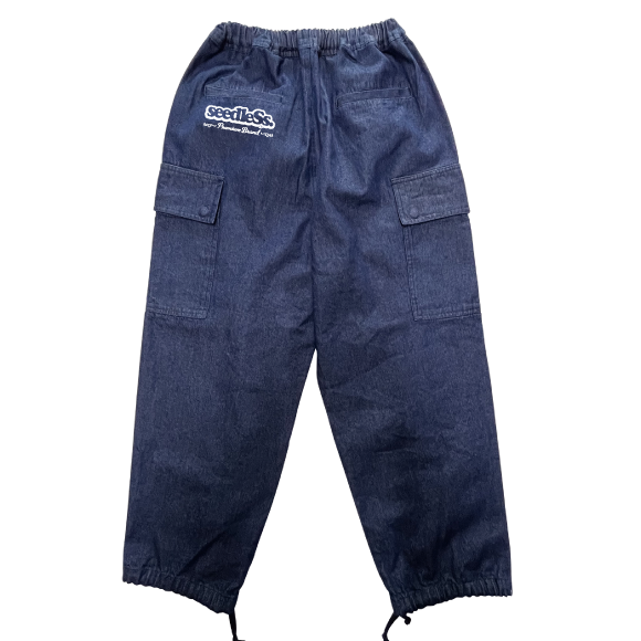 sd denim wide easy cargo pants