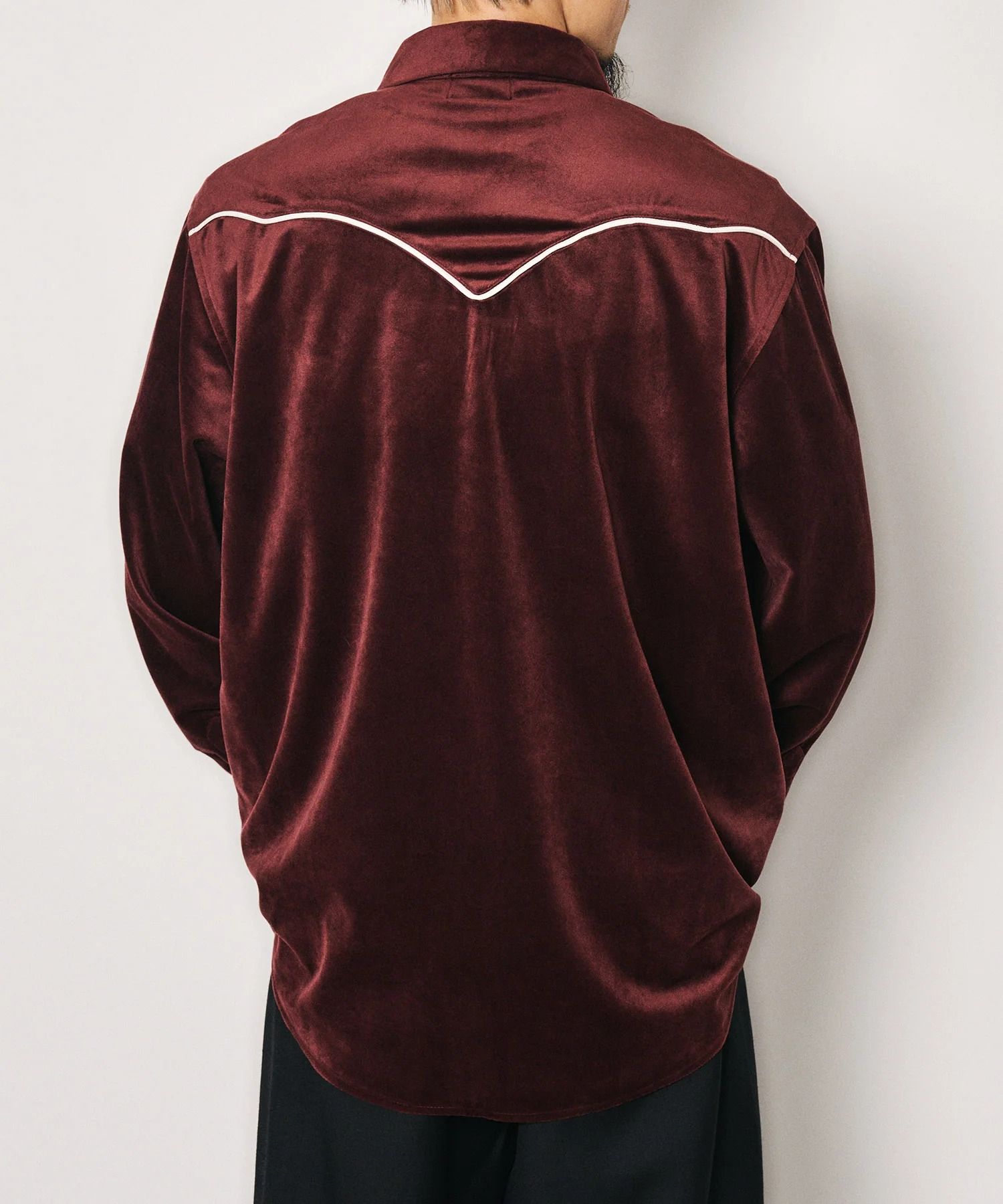 Embroidered velour western shirt
