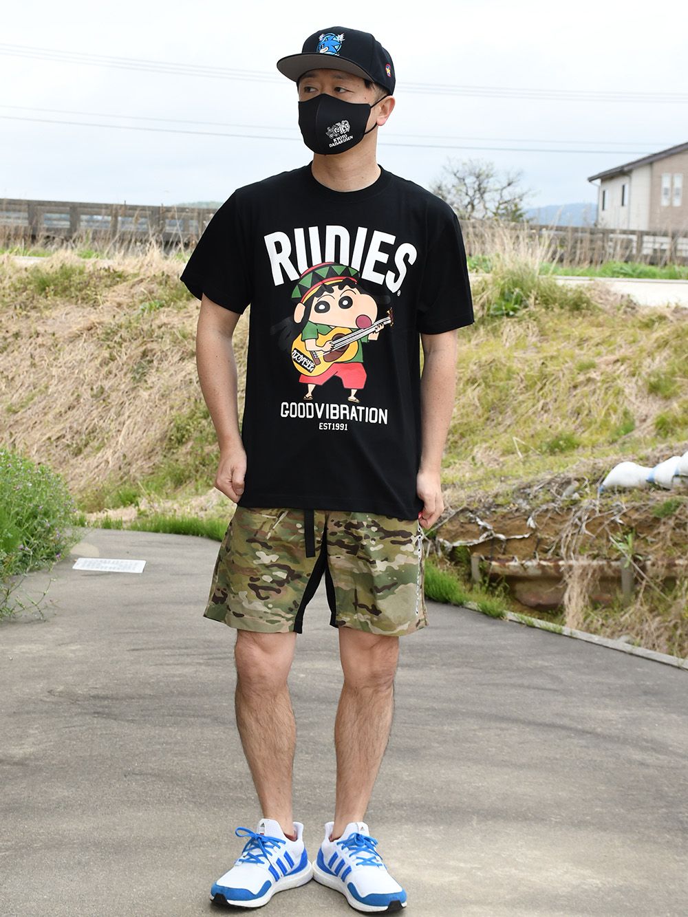 RUDIE'SxCRAYON SHINCHAN DREADROCK TEE