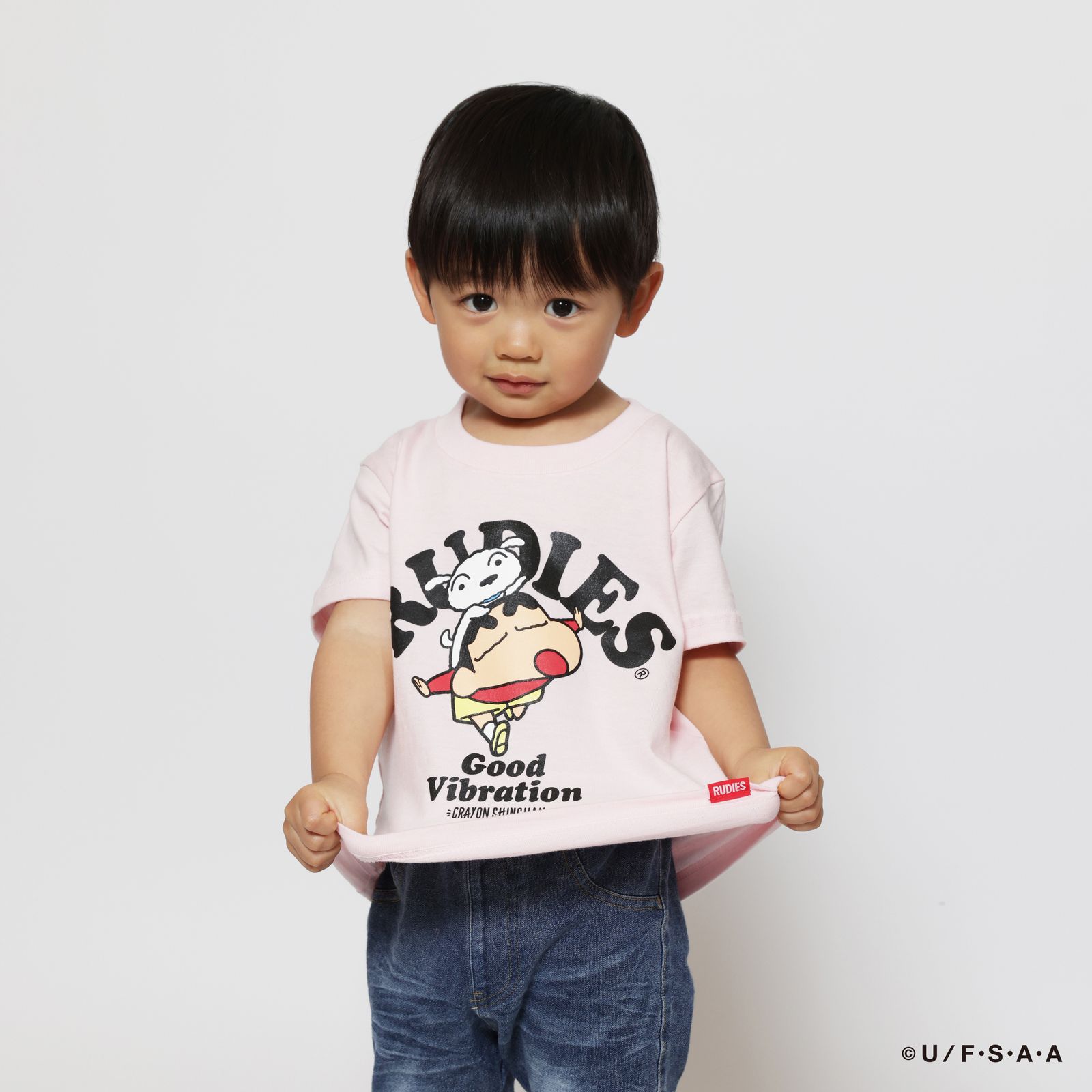 RUDIE'SxCRAYON SHINCHAN AIRPLANE KIDS TEE