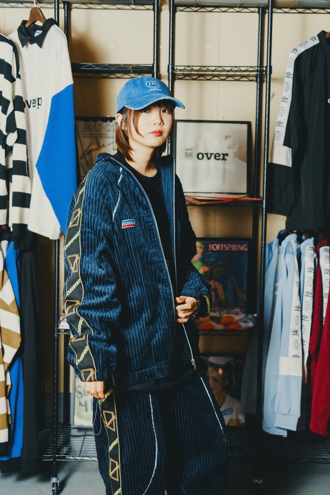Corduroy jersey jacket
