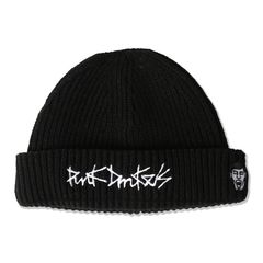 ペンで描いた様なロゴのニットCAP