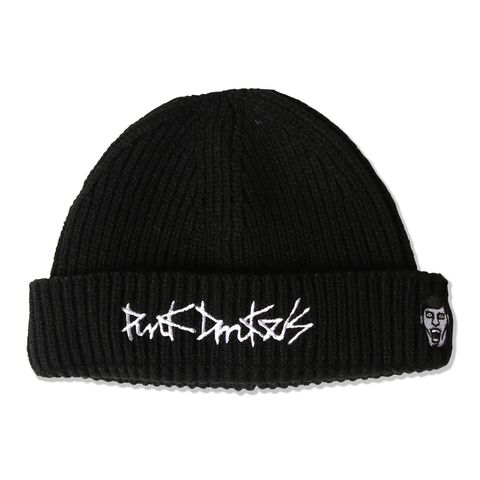 ペンで描いた様なロゴのニットCAP