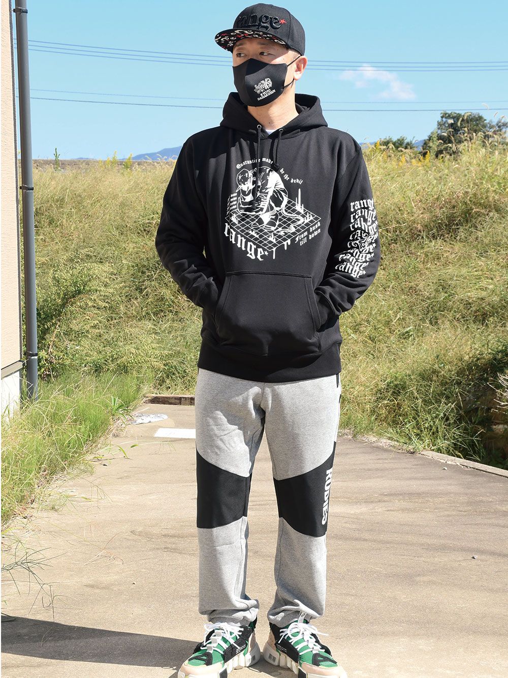 quarantine back print hoody