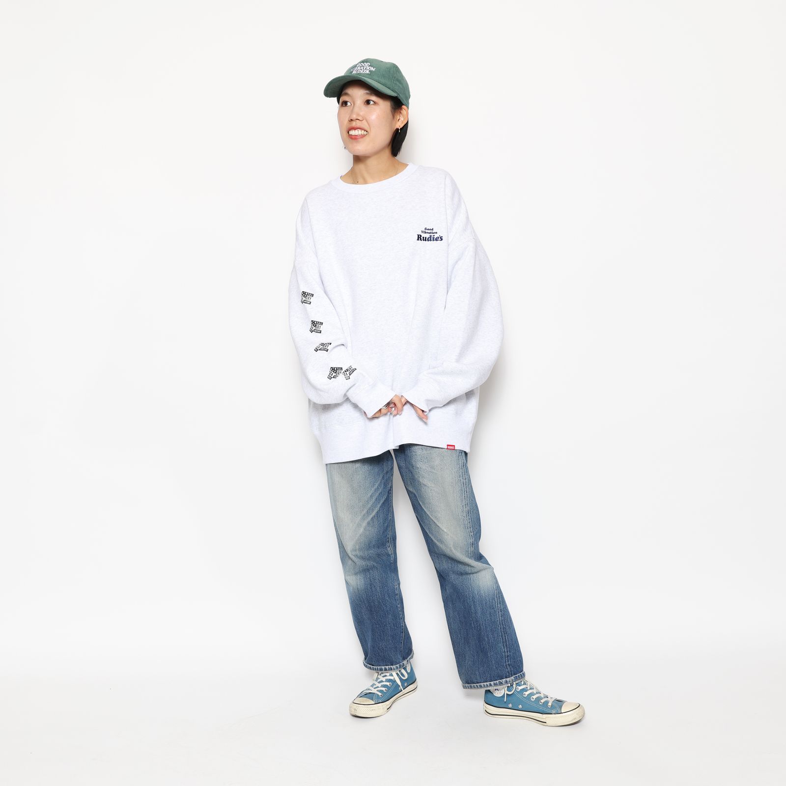 CURVY BIGSILHOUETTE CREW-SWEAT