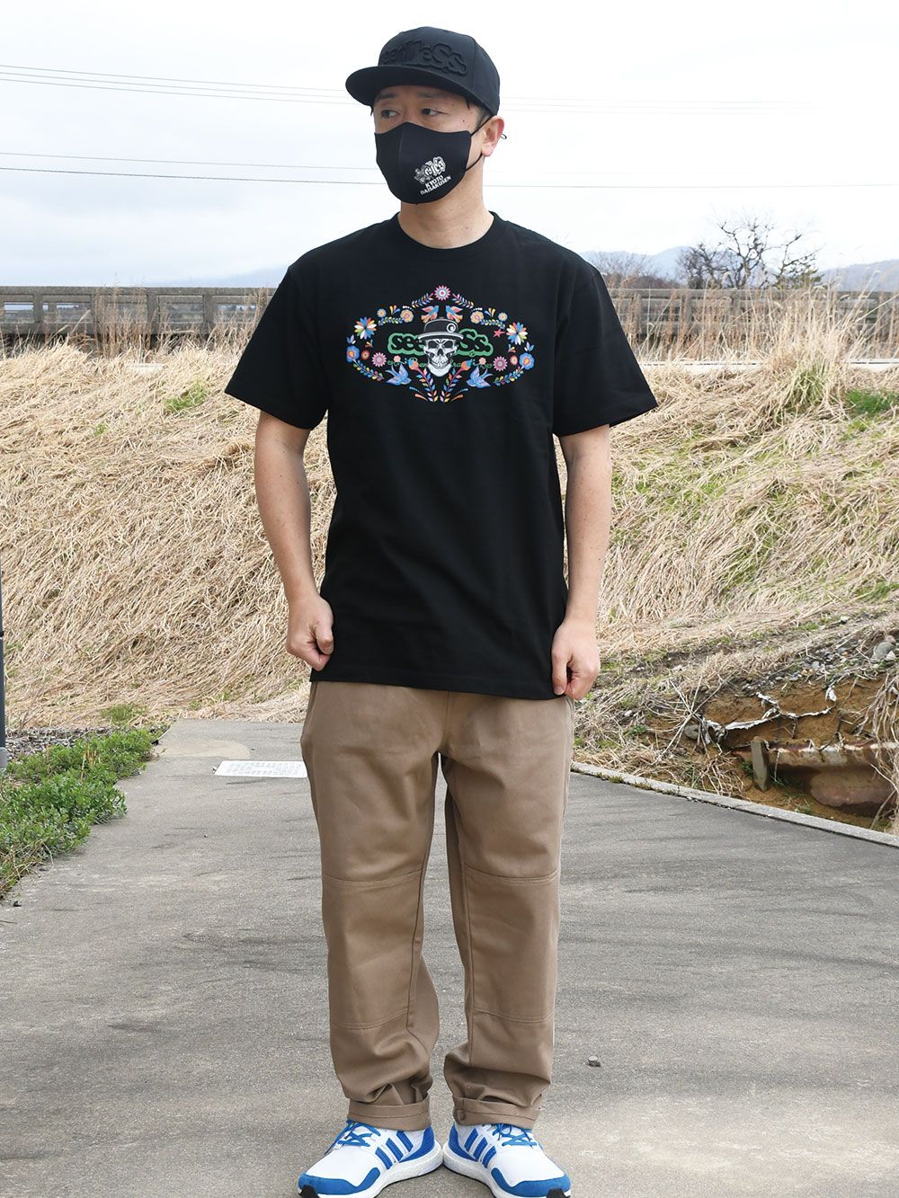 sd double knee wide pants