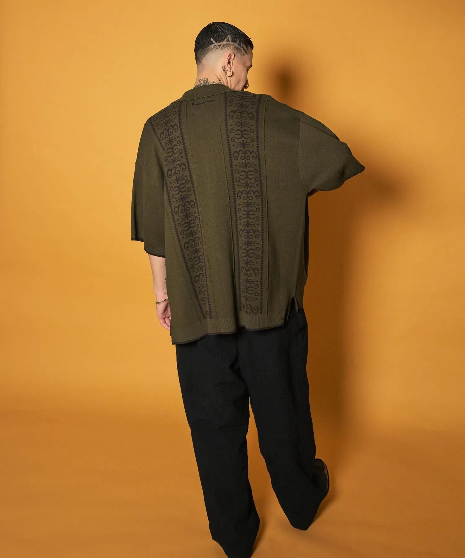 Jacquard knit shirt