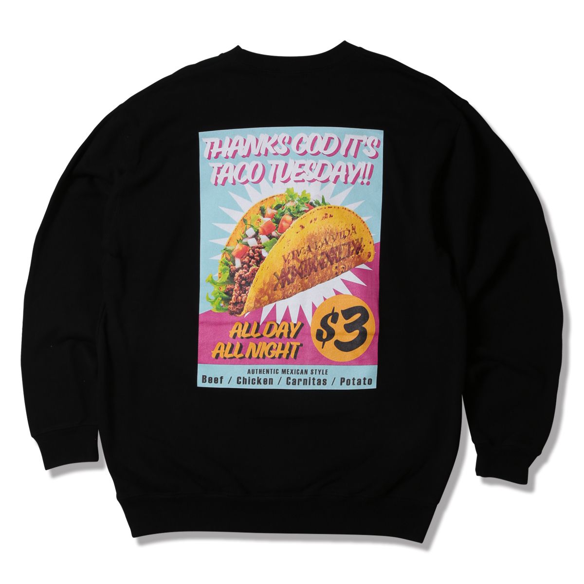 10oz Crew Sweat(loop terry) -TACO TUESDAY