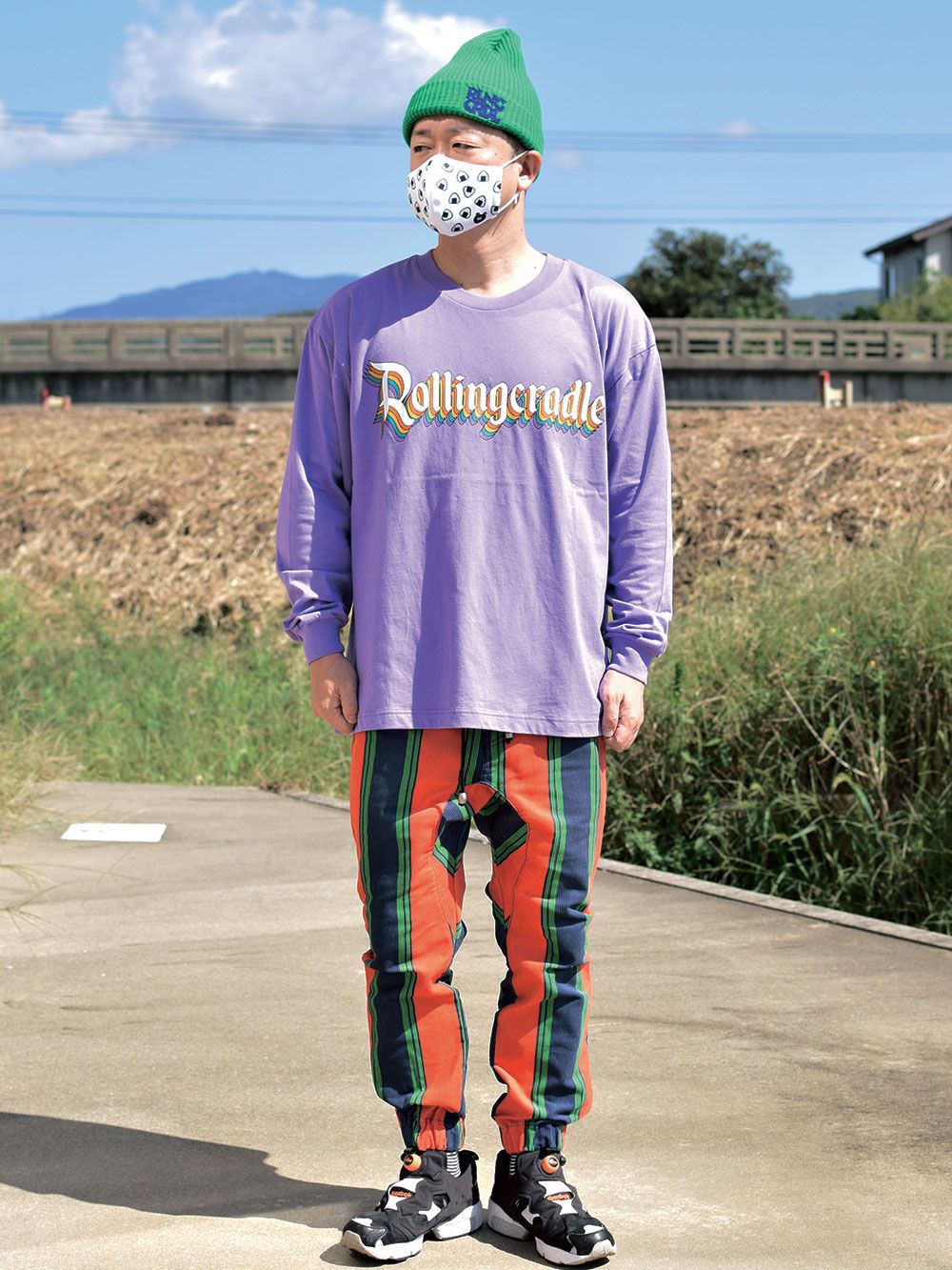 STRIPE CORDUROY JOGGER-PANTS