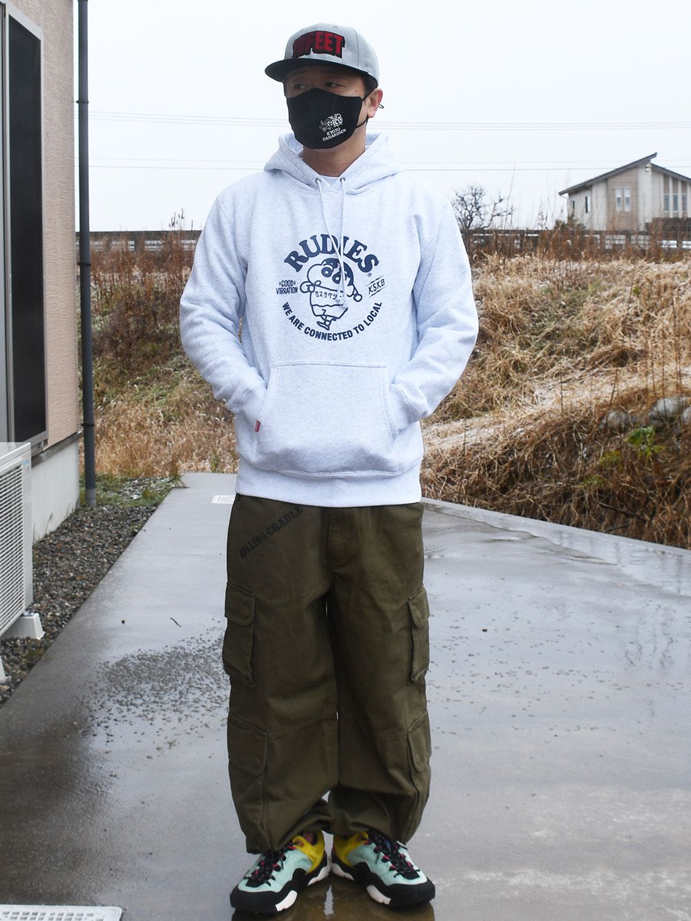 RUDIE'SxCRAYON SHINCHAN CIRCLEMOSH HOOD SWEAT