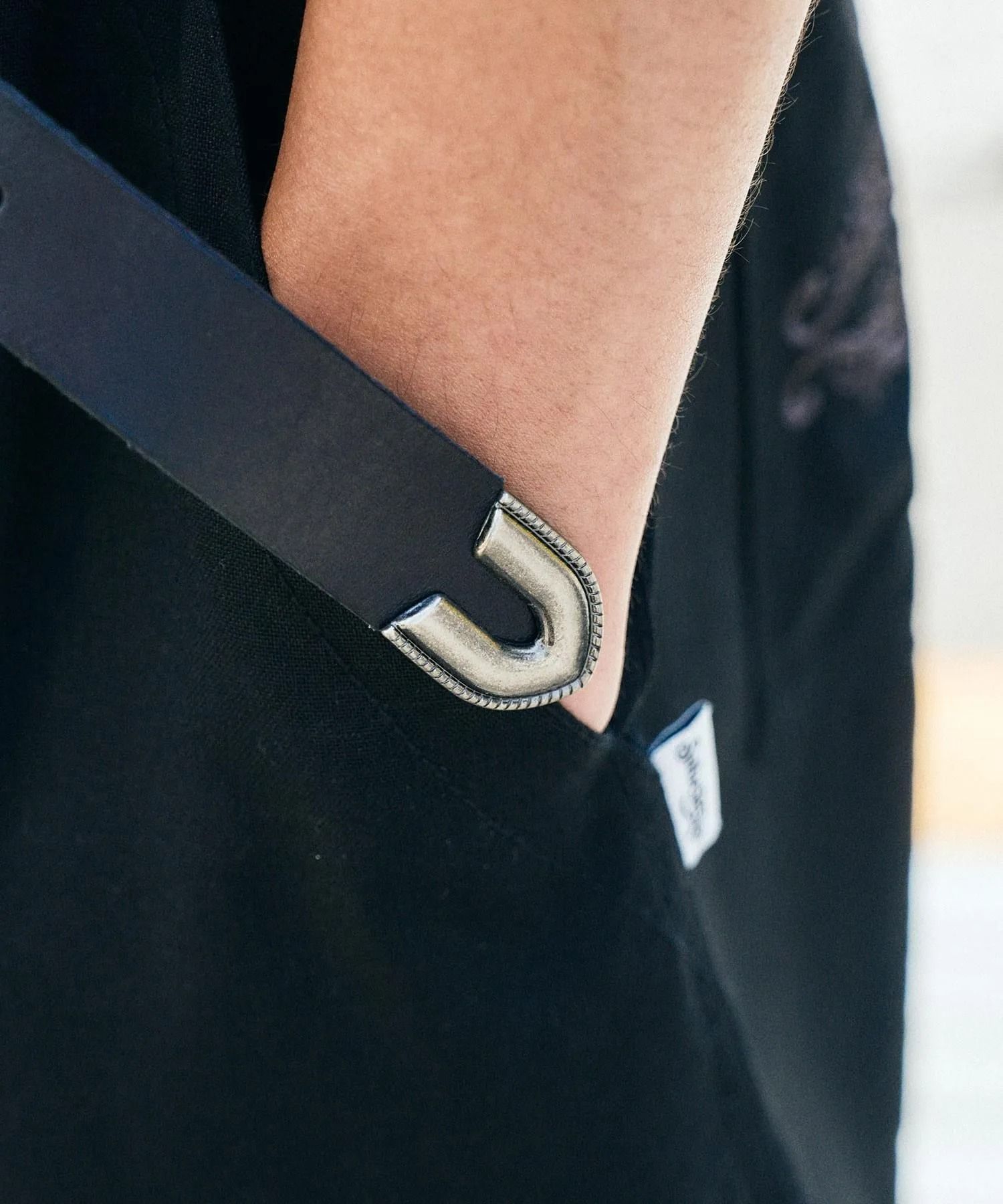 Hook buckle Leather belt