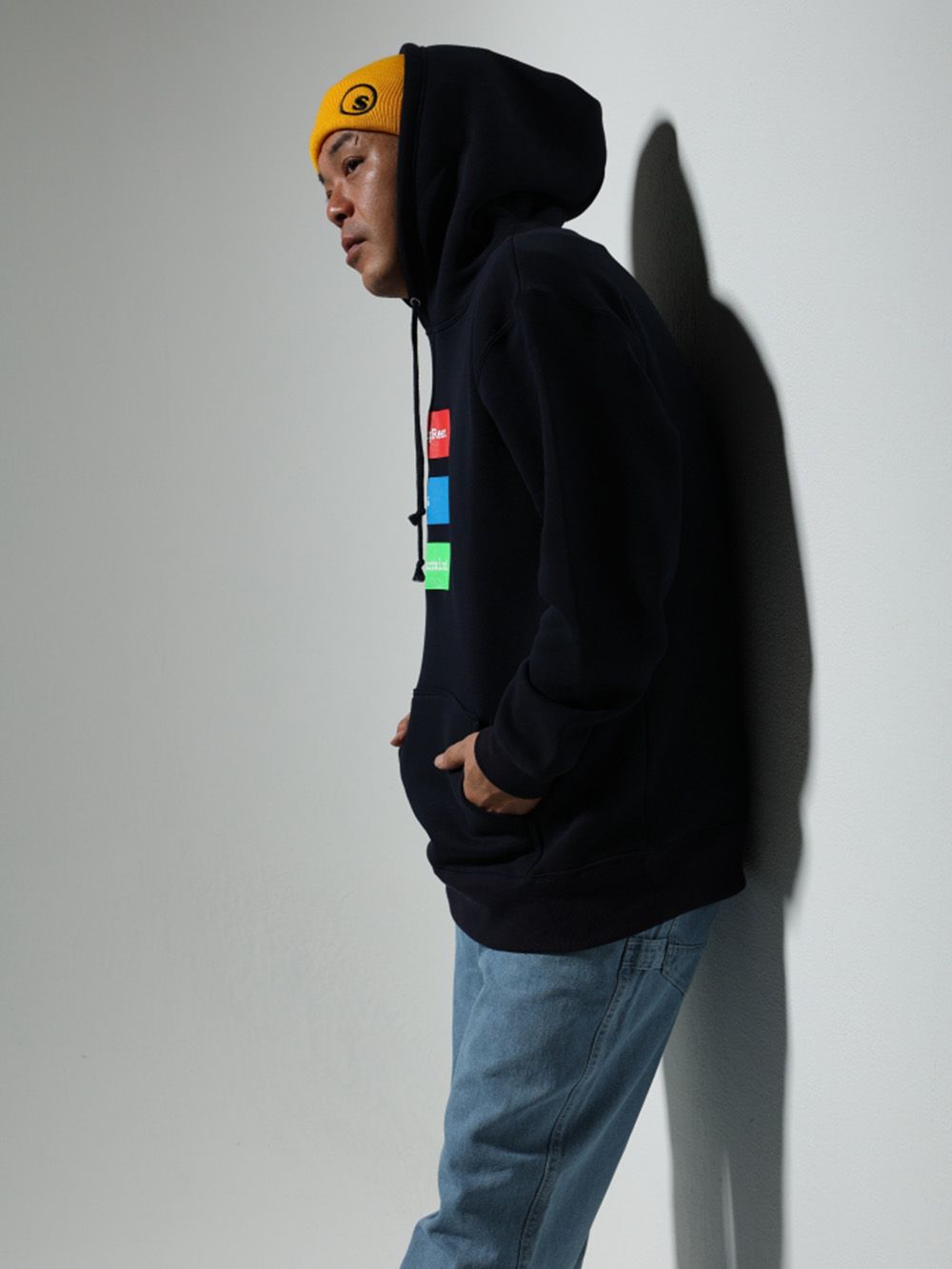 3 colors tag hoody
