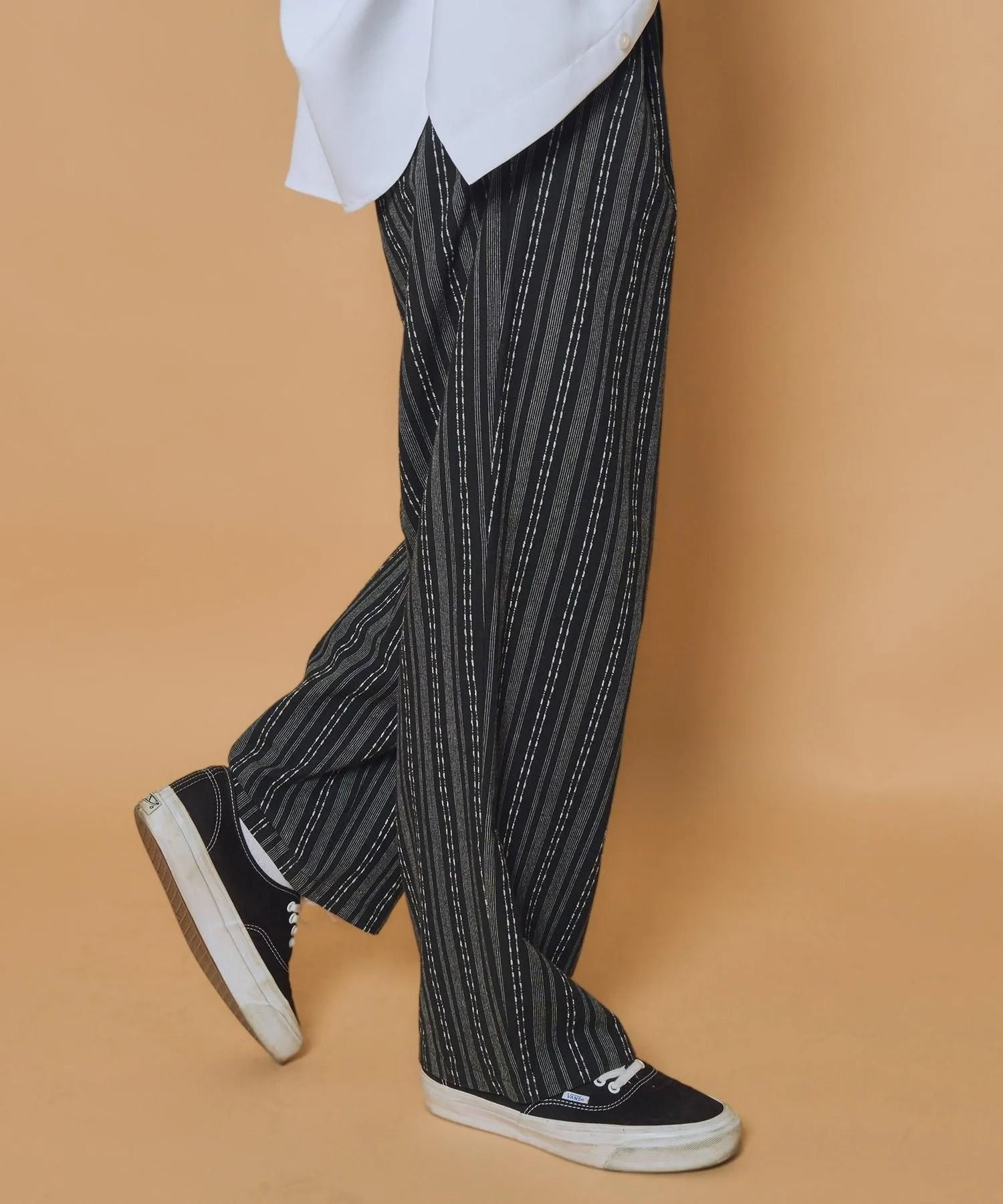 Jacquard stripe slacks