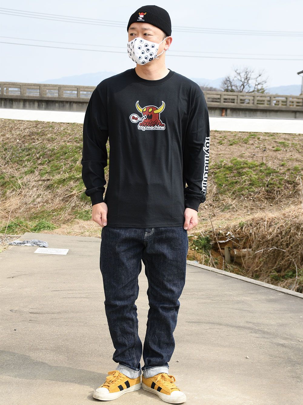 MARKED MONSTER KITTY RIBBON LONG SLEEVE-TEE
