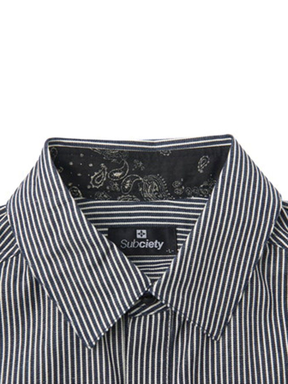 EMBLEM SHIRT L/S-STRIPE-