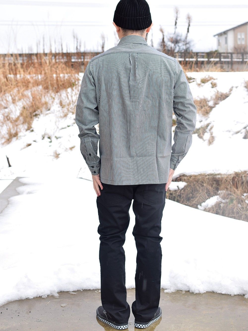 EMBLEM SHIRT L/S-STRIPE-