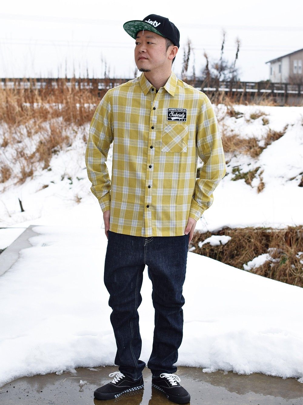 EMBLEM SHIRT L/S-CHECK-