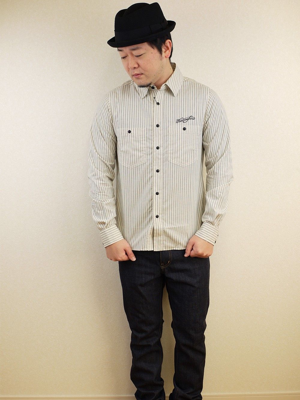 STRIPE SHIRT L/S -9MC Loco- - S