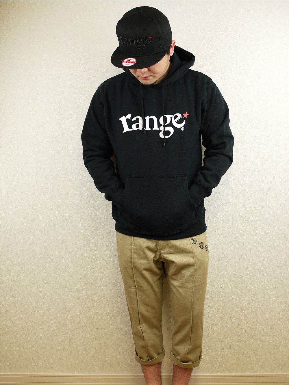 range logo pull over hoody