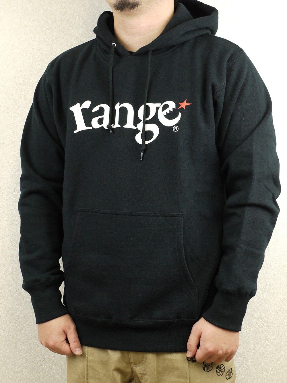 range logo pull over hoody
