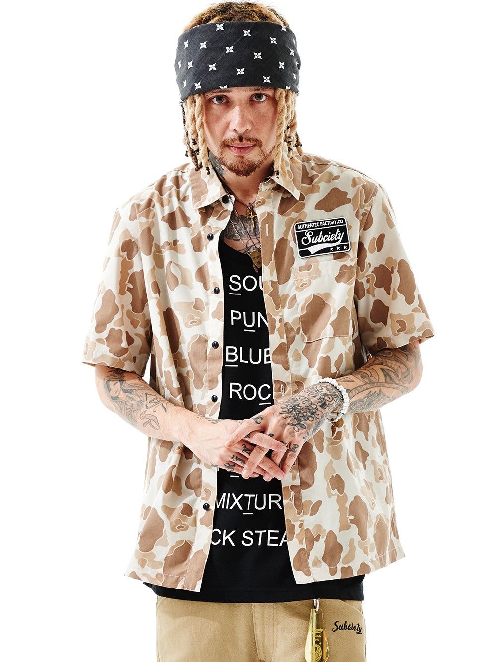 EMBLEM SHIRT S/S-CAMOUFLAGE-