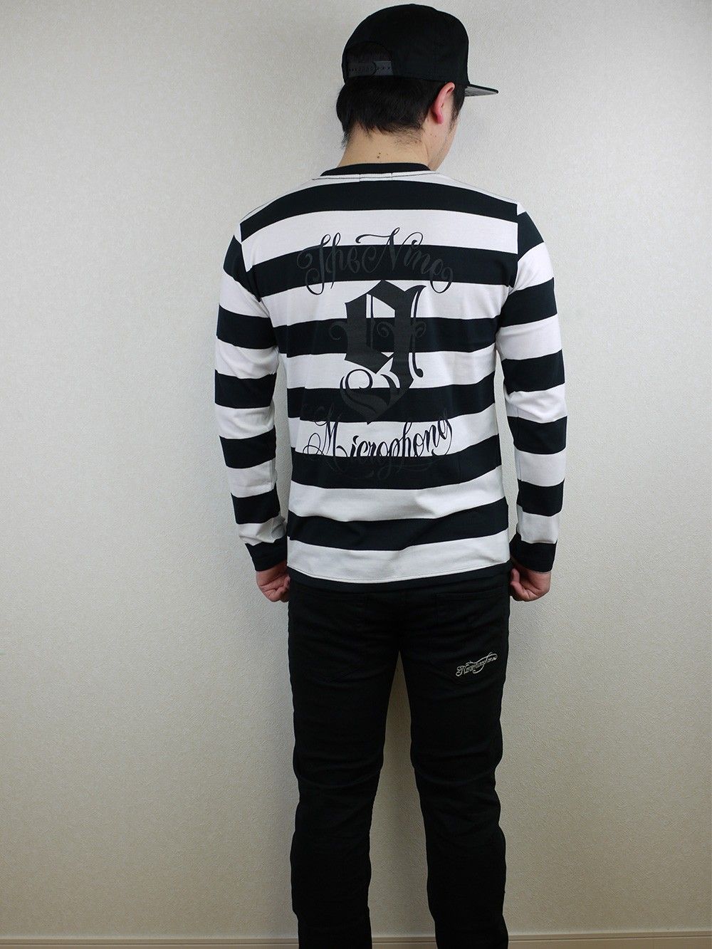 BORDER TEE L/S -9MC Crew-