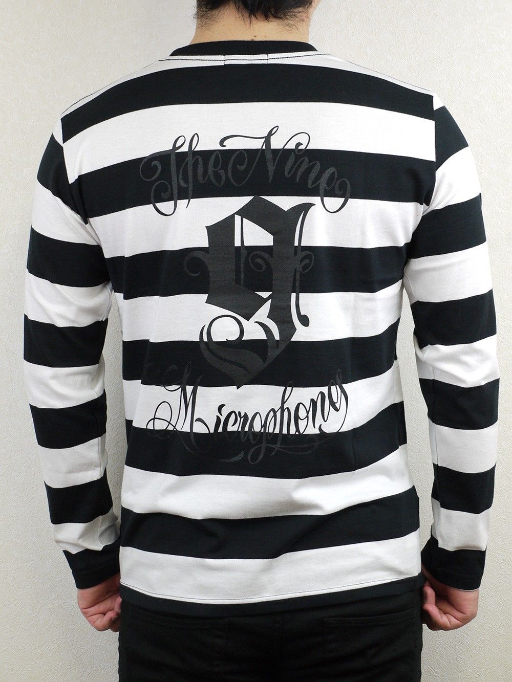 BORDER TEE L/S -9MC Crew-