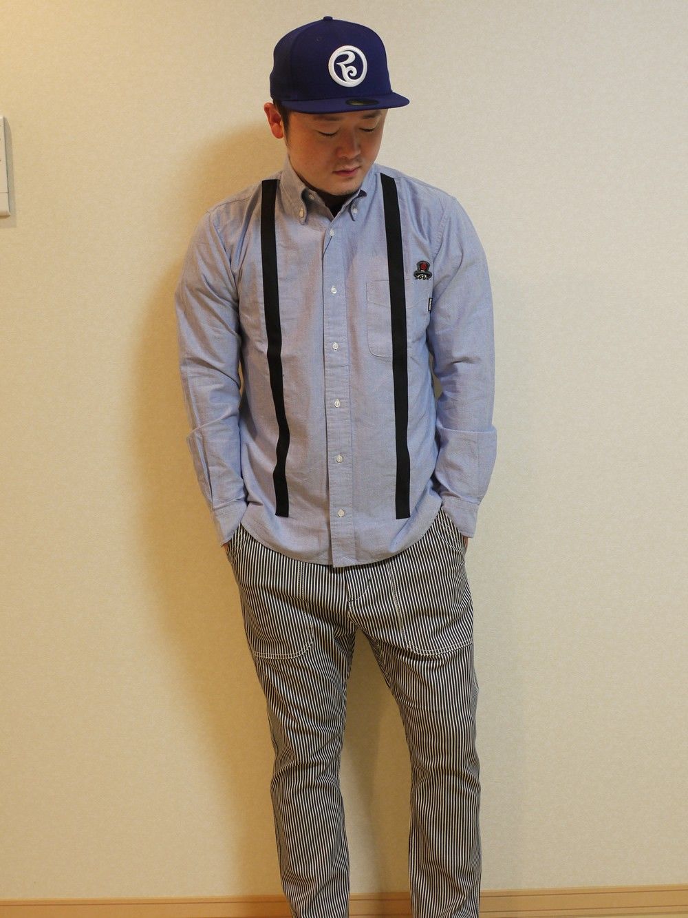 SUSPENDERS OXFORD SHIRT