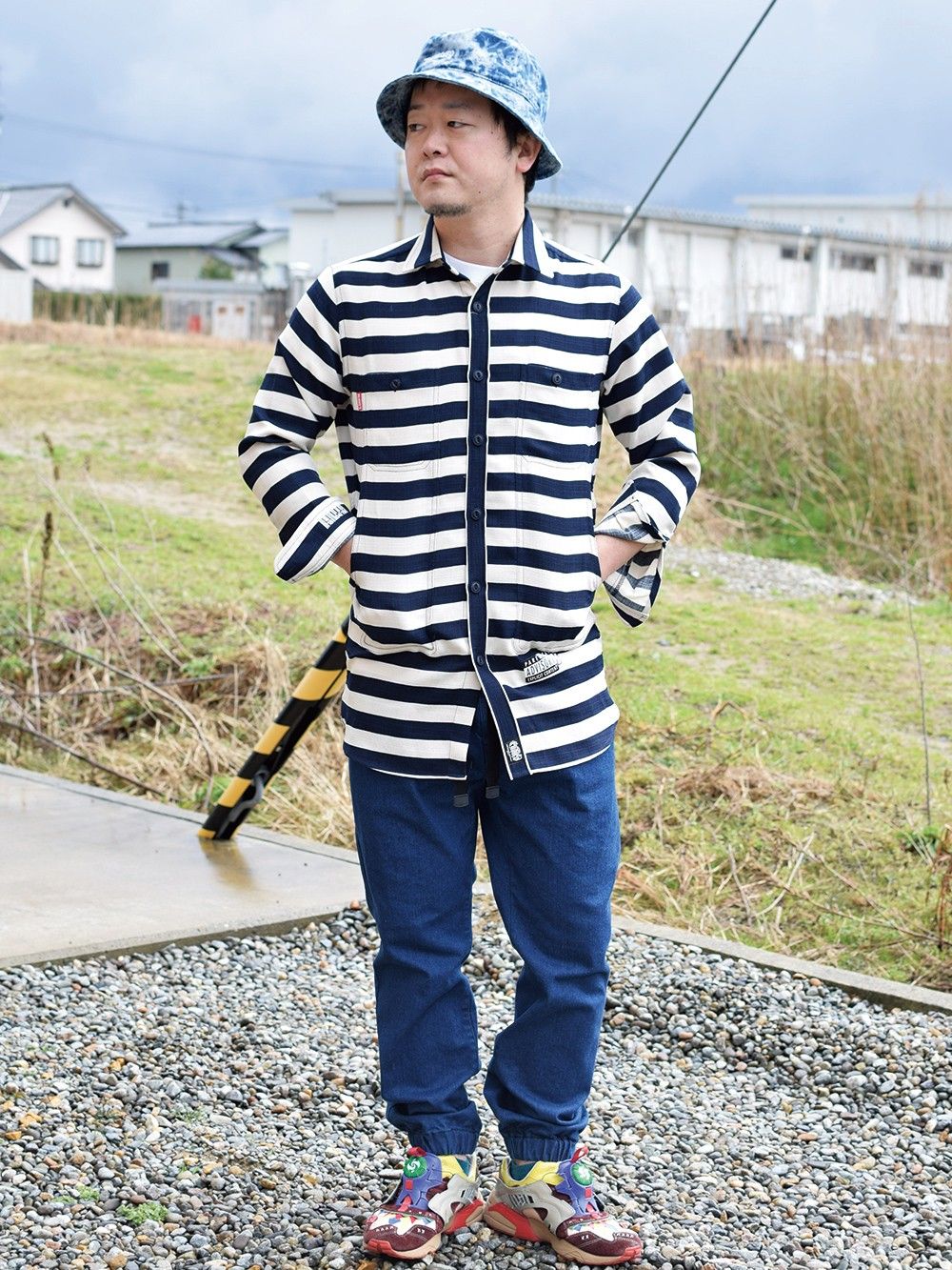 CAPTURE BORDER LONG SHIRTS-JKT